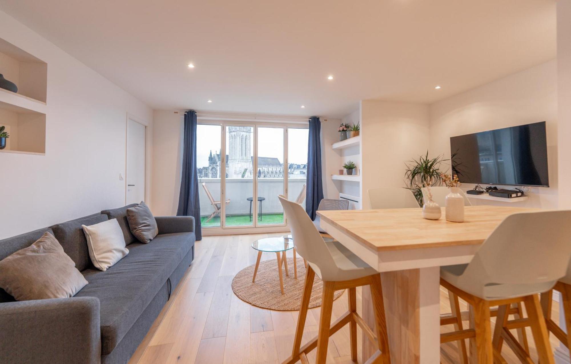 Appt Premium Centre Chateau Terrasse 2 Chambres 6P Vue Exceptionnelle Caen Exterior foto